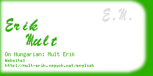 erik mult business card